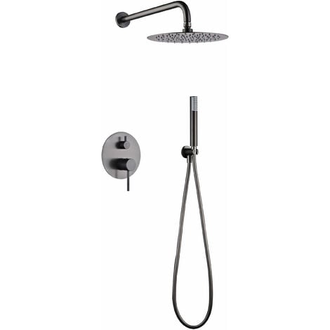 Conjunto de ducha  empotrado monza black gun metal [ IMEX® ]