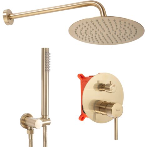CONJUNTO de DUCHA EMPOTRADO REA LUNGO ORO MATT + BOX