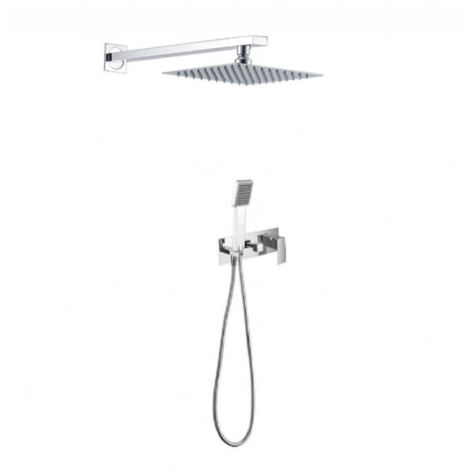 Conjunto de ducha para pared de diseño moderno con un acabado cromado Noruega de Imex