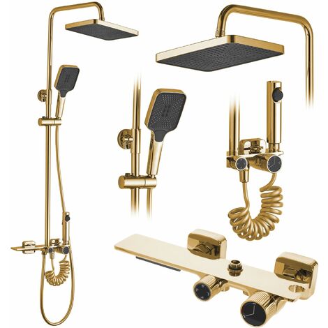 CONJUNTO de DUCHA REA HELIX GOLD