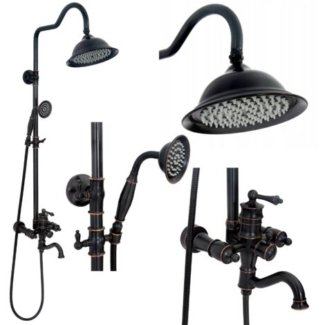 CONJUNTO de DUCHA REA VINTAGE NEGRO
