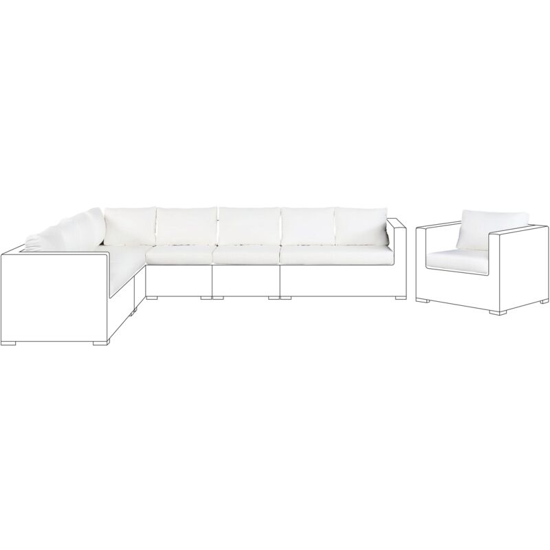 

Conjunto de fundas de cojines blanco crema para conjunto XXL