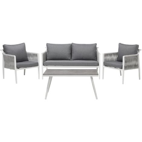 Conjunto de jardín gris 4 plazas LATINA