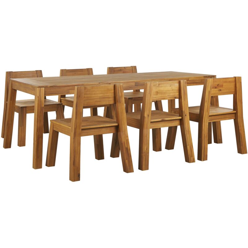 

Conjunto de jardín de madera de acacia mesa y sillas LIVORNO