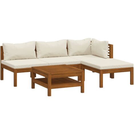 Conjunto de jardín de salón de 5 pcs con almohada
