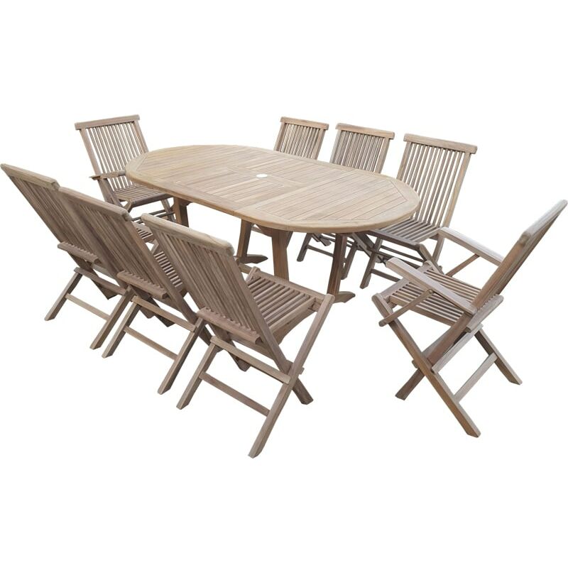 

Conjunto de jardín de teca MAINAN 8 asientos - calidad superior