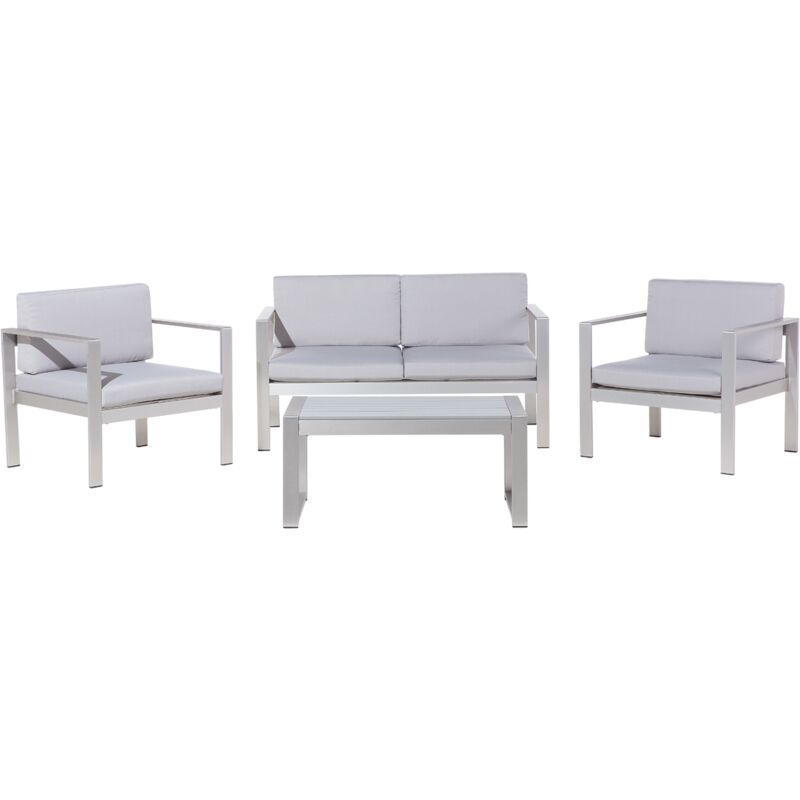 

Conjunto de jardín en aluminio gris claro SALERNO