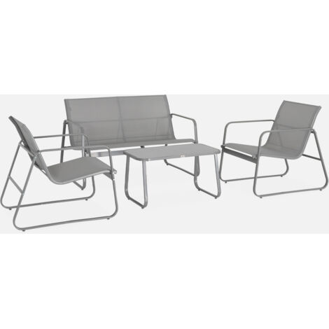 Conjunto de jardín en metal , 4 plazas