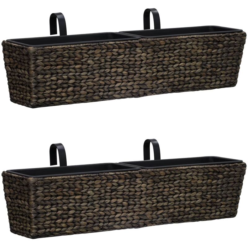 

Conjunto de jardineras 2 piezas jacinto de agua marrón