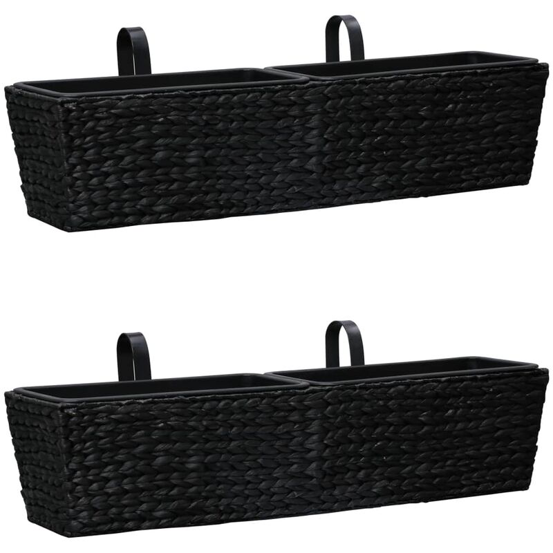 

Conjunto de jardineras 2 piezas jacinto de agua negro