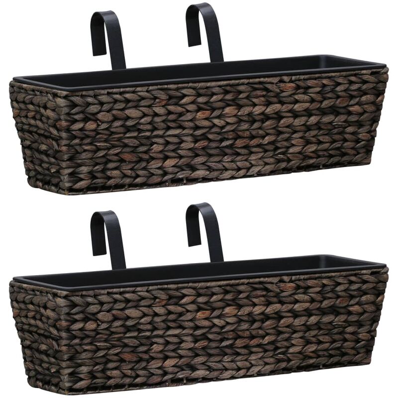 

Conjunto de jardineras 2 unidades jacinto de agua marrón