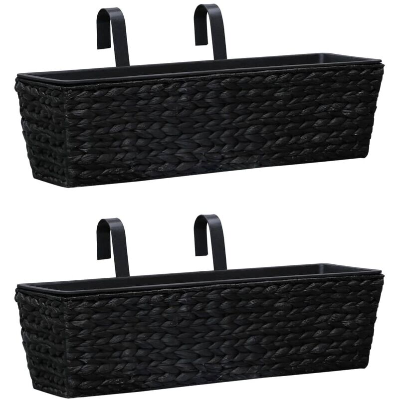 

Conjunto de jardineras 2 unidades jacinto de agua negro