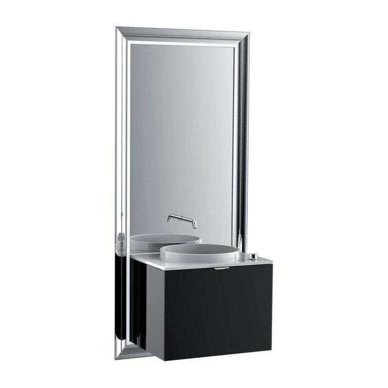 

Conjunto de lavabo TOUCH CLASSIC 600mm. Marco negro frontal negro