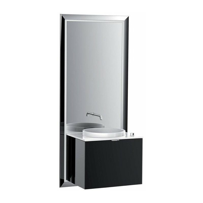 

Conjunto de lavabo TOUCH PURE de 600 mm. Marco frontal cromado negro