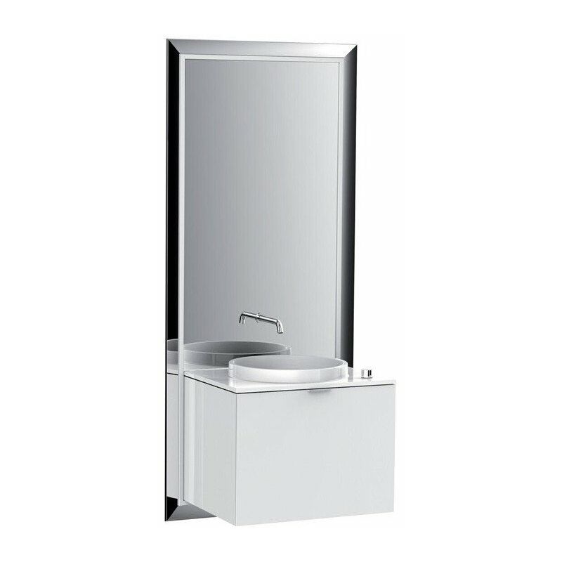 

Conjunto de lavabo TOUCH PURE de 600 mm. Marco frontal cromado óptico blanco