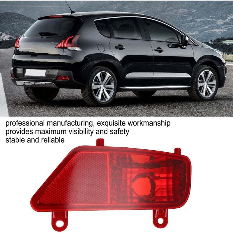 Image of Aiperq - Conjunto de luz antiniebla trasera roja de repuesto para peugeot 3008 (2009-2016)