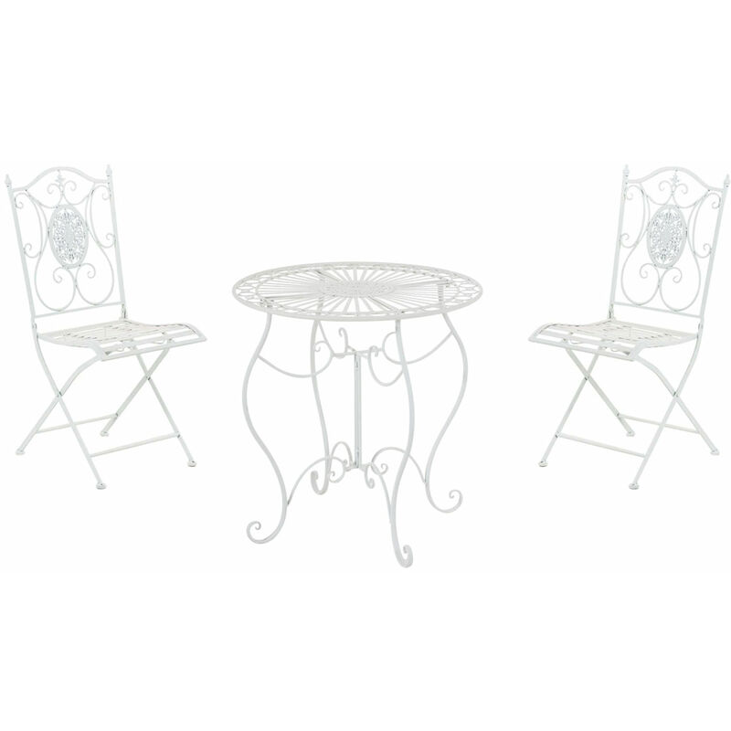 

Conjunto de mesa & 2 sillas plegables aldeano blanco - Rogal