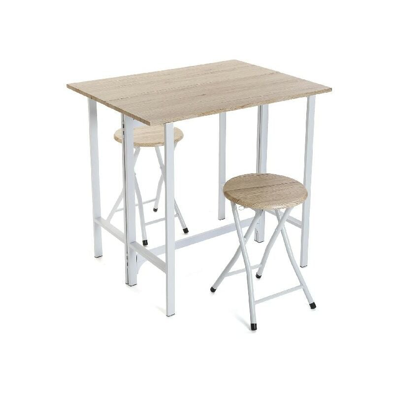 

Conjunto de Mesa con 2 Sillas Extensible Madera MDF (60 x 75,5 x 80 cm)