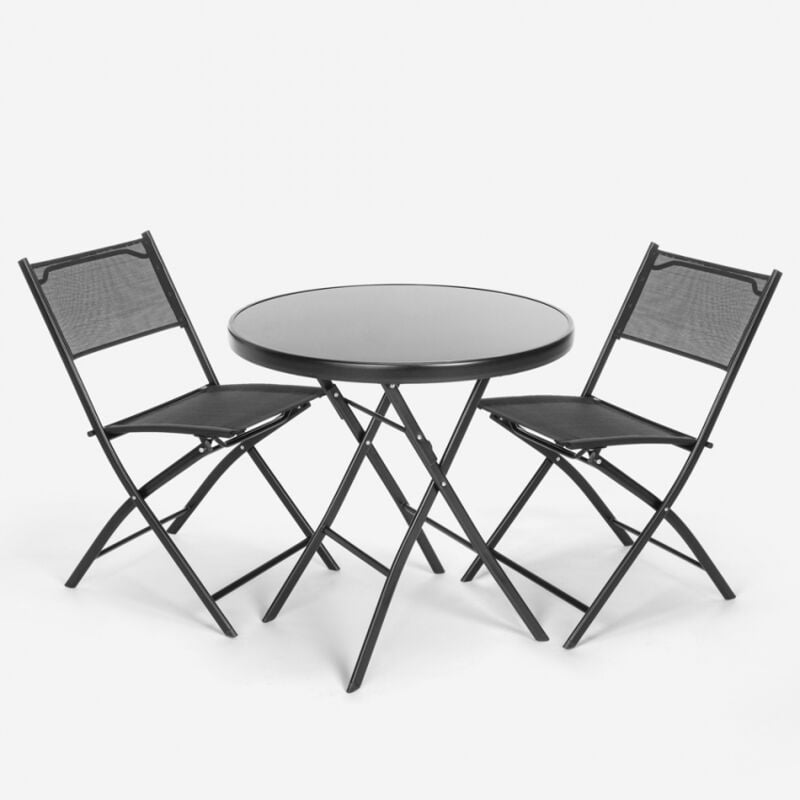 

Conjunto de mesa redonda y 2 sillas para jardín exterior de diseño moderno Bitter
