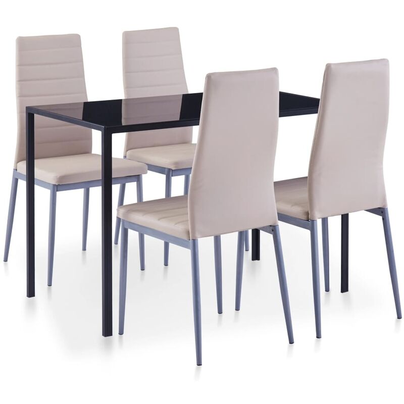

Conjunto de mesa y sillas de comedor 5 piezas color capuchino