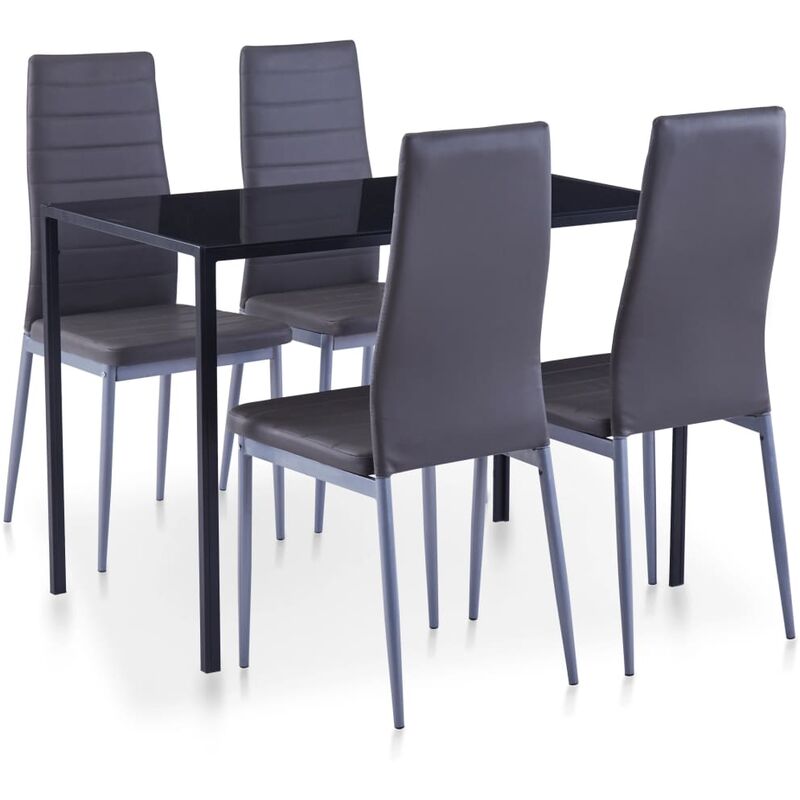 

Conjunto de mesa y sillas de comedor 5 piezas gris