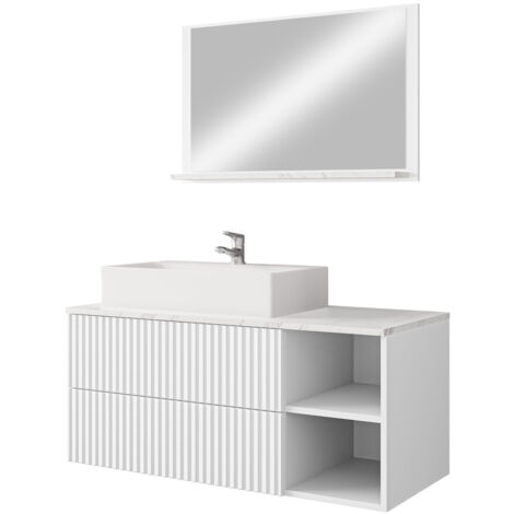 Conjunto de mueble de baño Ophruvi 103, Blanco