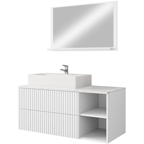 Conjunto de mueble de baño Ophruvi 103, Blanco