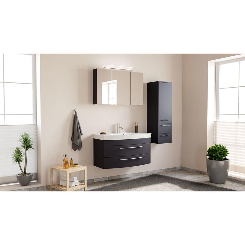 

Conjunto de mueble de baño Toscana 100 3 Partes Antracita satinado