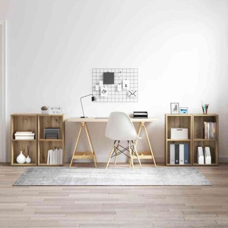 Conjunto de mueble de TV 4 pcs Roble artesanal 37 x 37 x 72 cm vidaXL