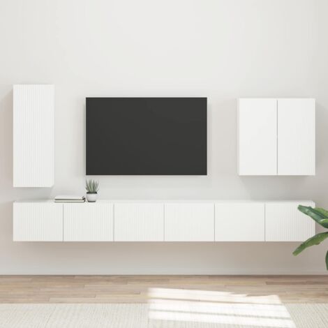 Conjunto de mueble para TV de pared Montaje en la pared 6 pcs