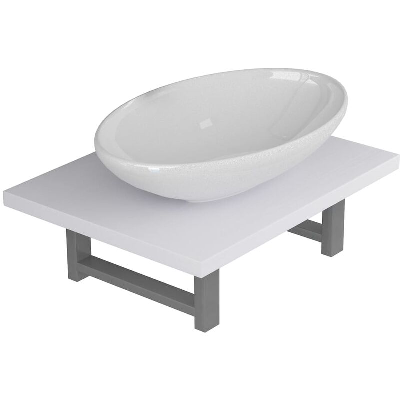 

Conjunto de muebles de bano 2 piezas ceramica blanco