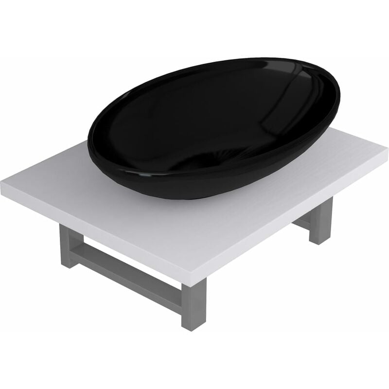 

Happyshopping - Conjunto de muebles de bano 2 piezas ceramica blanco