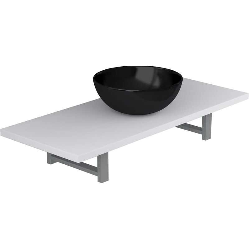 

Conjunto de muebles de bano 2 piezas ceramica blanco