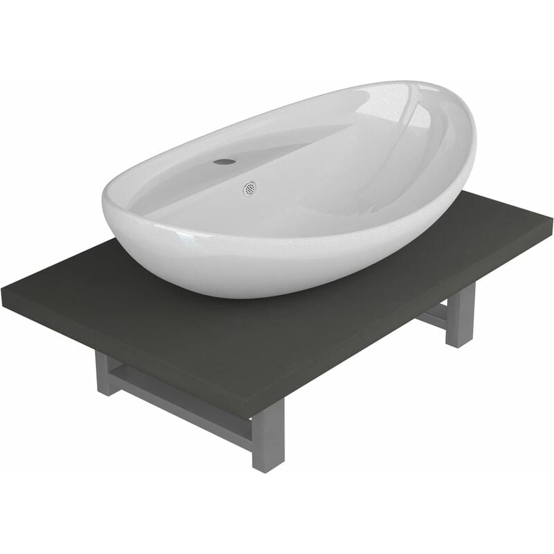 

Conjunto de muebles de bano 2 piezas ceramica gris