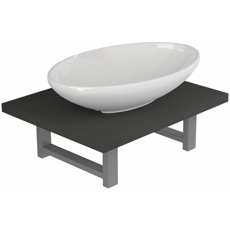 

Conjunto de muebles de bano 2 piezas ceramica gris