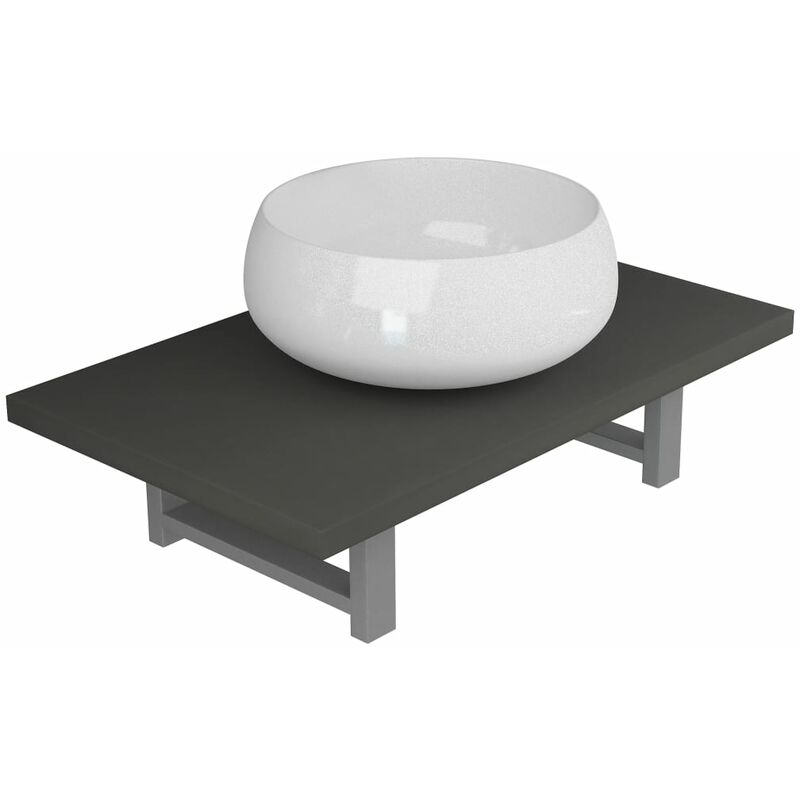 

Conjunto de muebles de bano 2 piezas ceramica gris