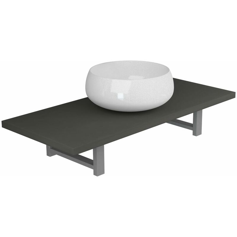 

Conjunto de muebles de bano 2 piezas ceramica gris