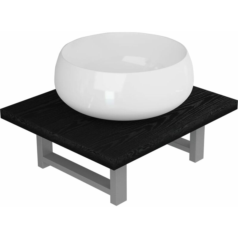 

Conjunto de muebles de bano 2 piezas ceramica negro