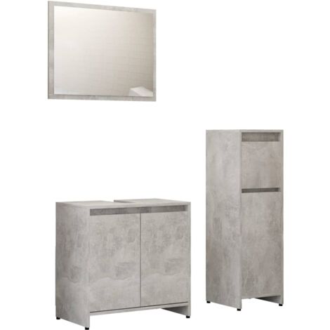 vidaXL Set de Muebles de Baño 3x Aglomerado Roble Sonoma Mueble Multicolor