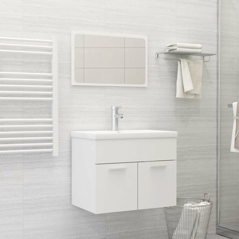 

Conjunto de muebles de bano aglomerado blanco