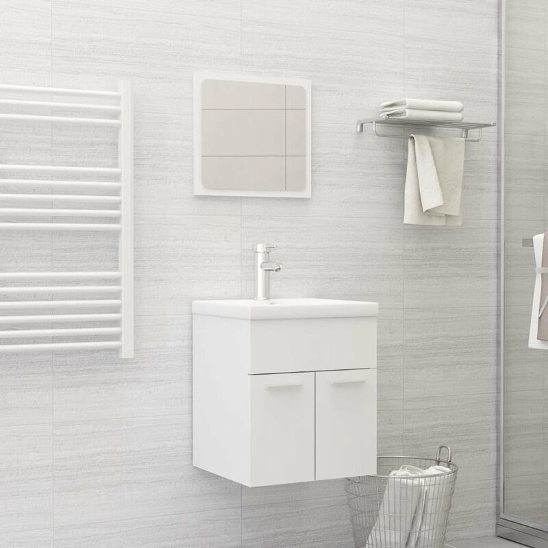 

Conjunto de muebles de bano aglomerado blanco