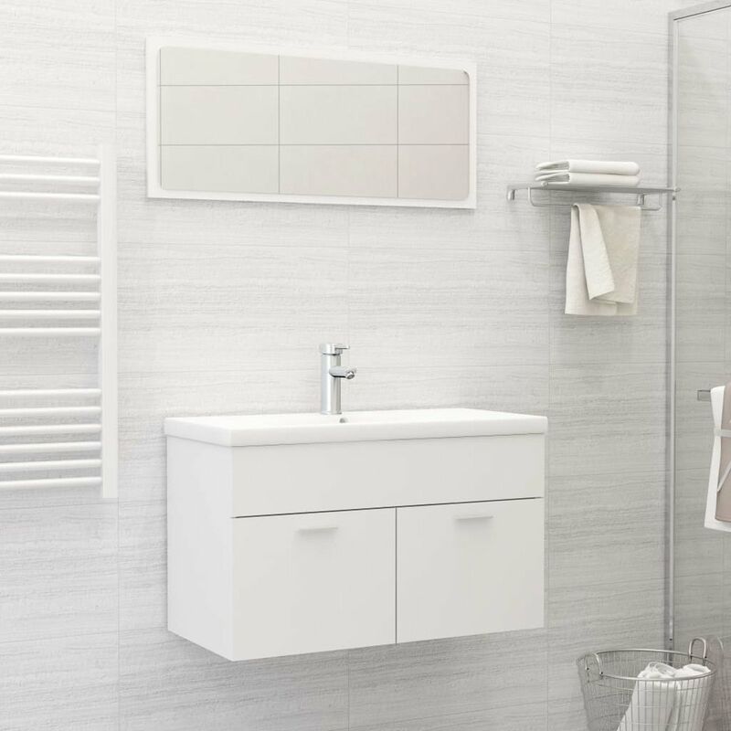 

Conjunto de muebles de bano aglomerado blanco