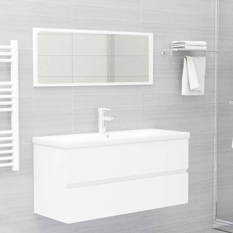 

Conjunto de muebles de bano aglomerado blanco