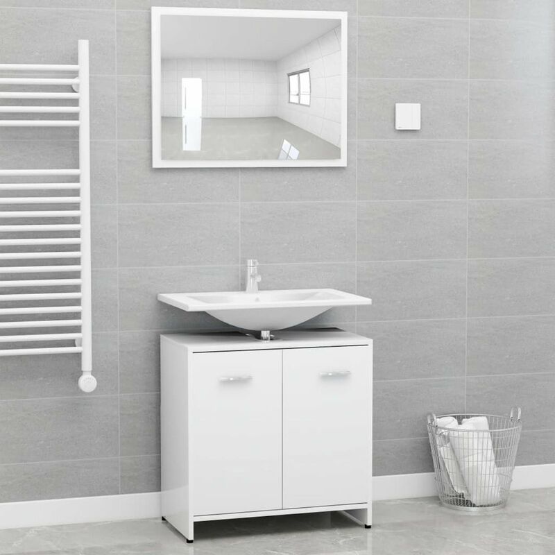 

Conjunto de muebles de bano aglomerado blanco