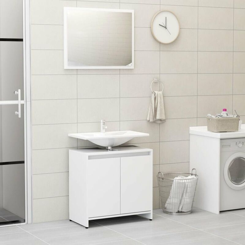 

Conjunto de muebles de bano aglomerado blanco