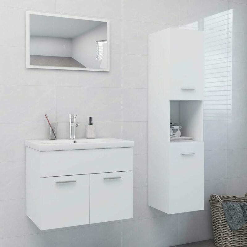 

Conjunto de muebles de bano aglomerado blanco