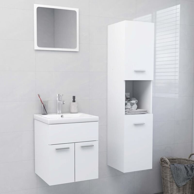 

Conjunto de muebles de baño aglomerado blanco