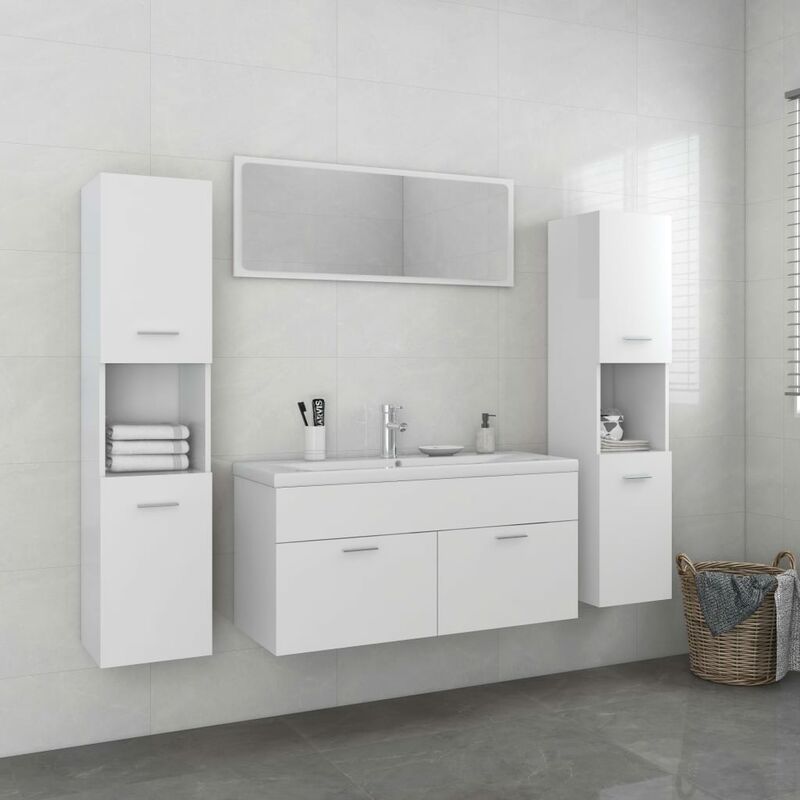 

Conjunto de muebles de baño aglomerado blanco