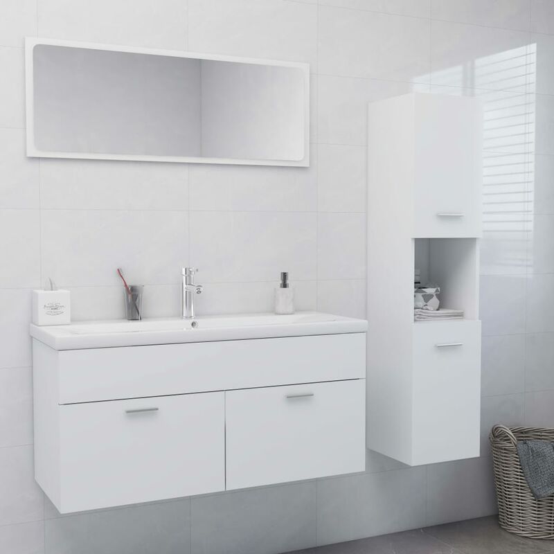 

Conjunto de muebles de baño aglomerado blanco