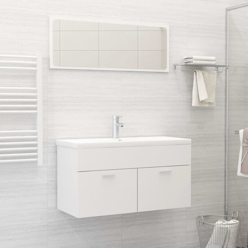 

Conjunto de muebles de baño aglomerado blanco